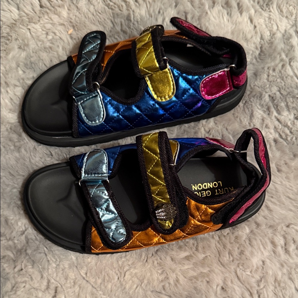 Multicolored Metallic Sandals